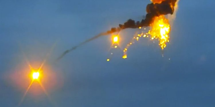 Массированная атака беспилотников
